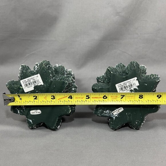 Vtg Mervyns Christmas Snow Village Trees Resin Figurine Holiday Home Decor 90s - Picture 8 of 8